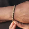 Mens 18k Gold Filled Rope Bracelet - 5mm - Image 2
