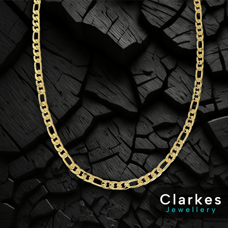 18ct Gold Filled 8mm Figaro Cuban Mens Chain 24" - Image 2