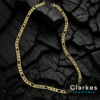 18ct Gold Filled 8mm Figaro Cuban Mens Chain 24"