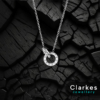 Stunning Ladies Silver Diamond Cut Interlinked Hoops Necklace Pendant