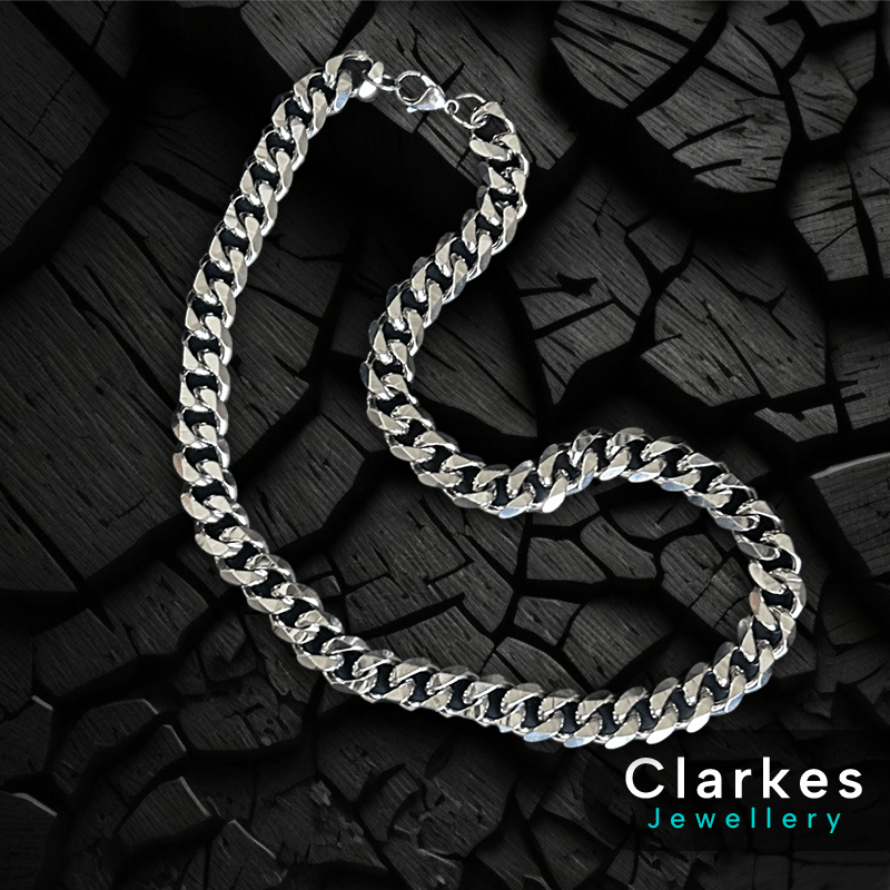 Stainless Steel Diamond Cut Cuban Chain - 15mm, 24" - Image 2