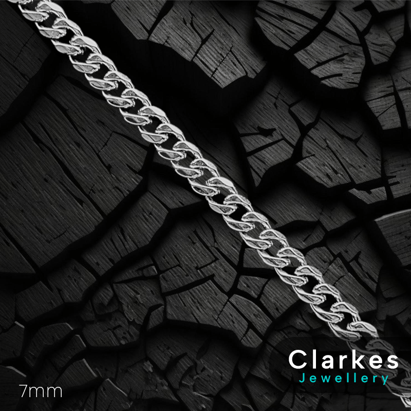 Stainless Steel Diamond Cut Cuban Chain - 7mm, 20" - Image 4