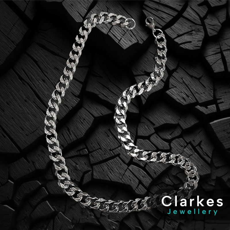 Stainless Steel Diamond Cut Cuban Chain - 9mm, 22" - Image 2