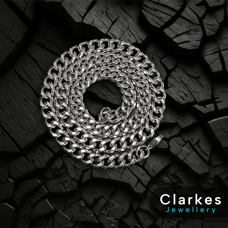 Stainless Steel Diamond Cut Cuban Chain - 9mm, 22" - Image 4