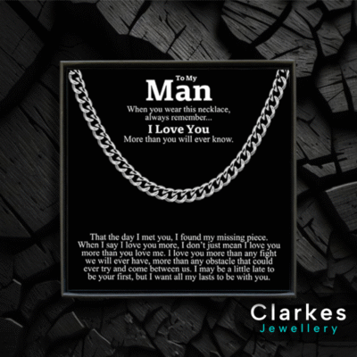 7mm Silver Cuban Chain for Him - Stainless Steel Gift Boxed Necklace