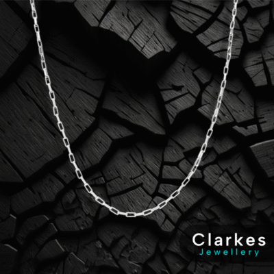 Ladies 316 Stainless Steel Paperclip Link Necklace 45cm