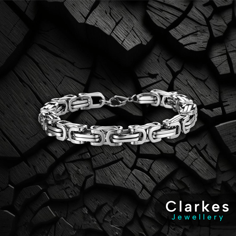 Durable Stainless Steel Box Byzantine Chain 24" + 9" Bracelet Set - Image 3