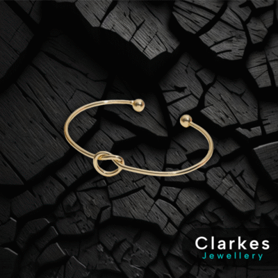 Stunning 9ct GF Ladies Simplistic Adjustable Bangle Bracelet Fits Any Size
