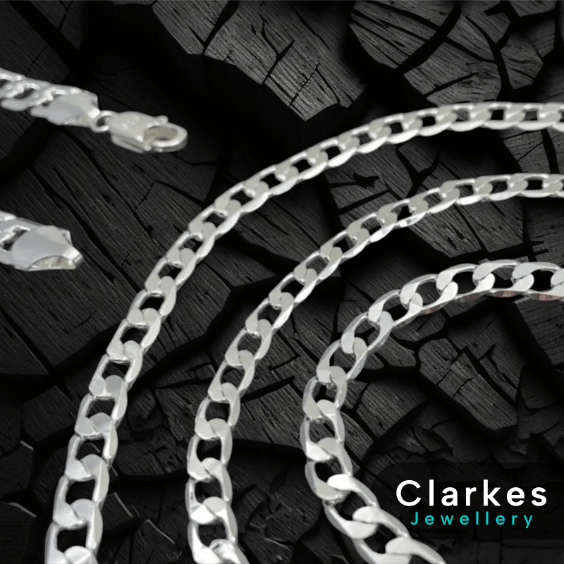 925 Silver Italian Cuban Link Chain - Men's Necklace 20" 22" 24" Curb Link - Image 4
