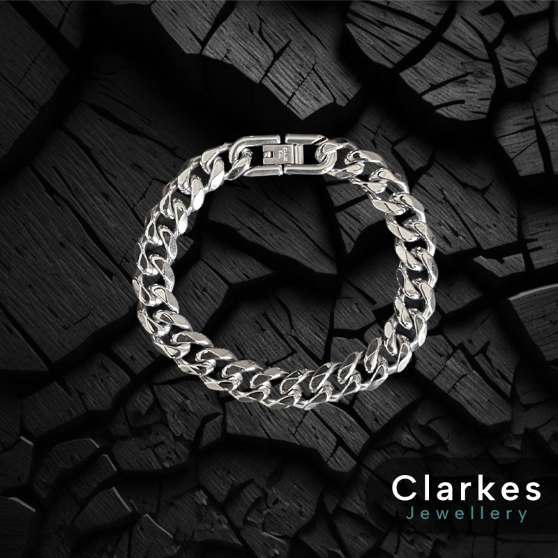 Men's Italian Cuban Link Bracelet 10mm - 21cm - 316 Stainless Steel - Image 2