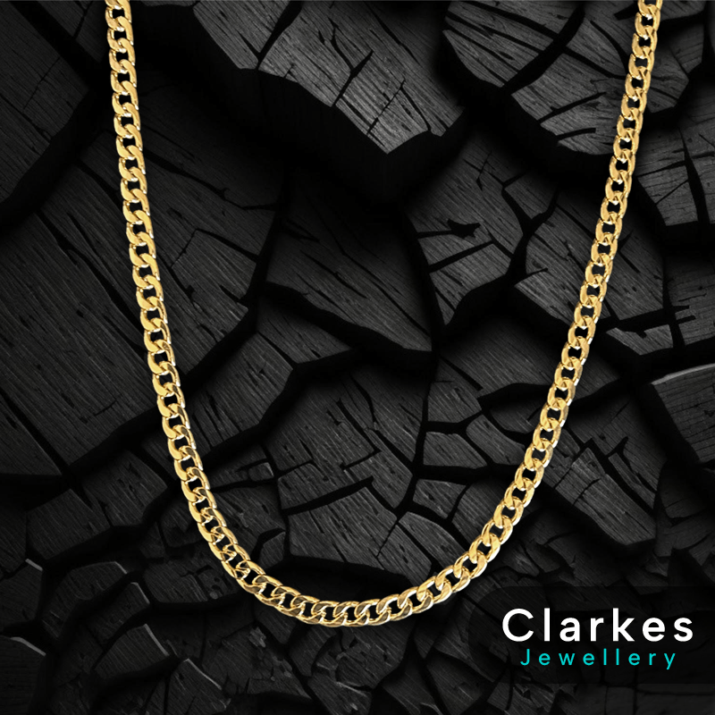 18ct Gold Italian Curb Cuban Chain 24” + Bracelet 9" 6mm - Image 4