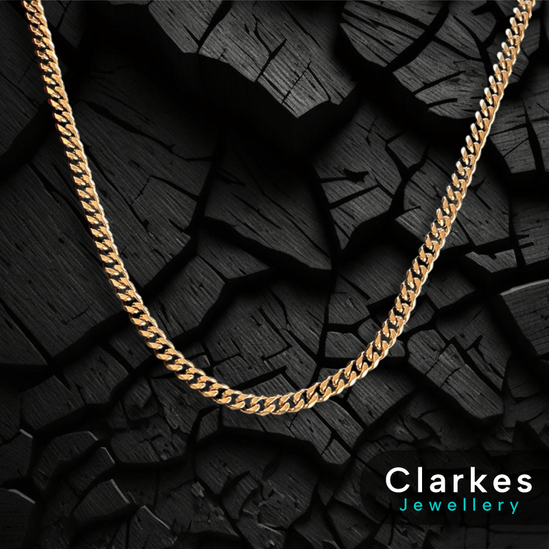 Mens Boys 9ct Gold Filled Solid Italian Curb Cuban Chain 21.5" 9mm + Giftbox - Image 2