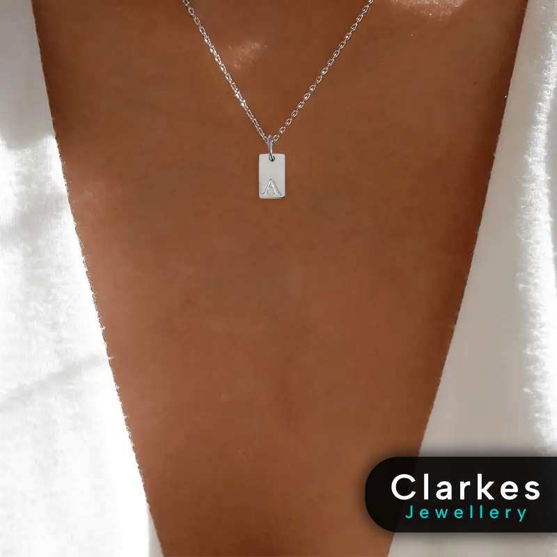 Personalised Initial Necklace Stainless Steel Custom Letter Pendant Gift - Image 3