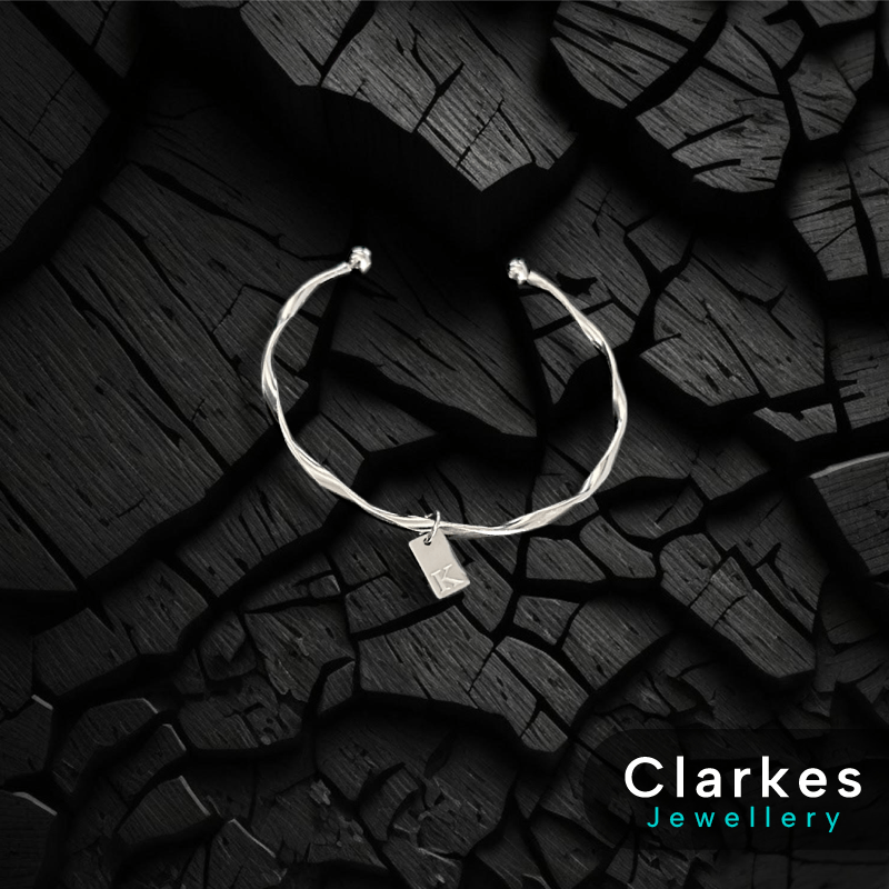 Personalised Initial Letter Adjustable Bracelet Stainless Steel - Image 3