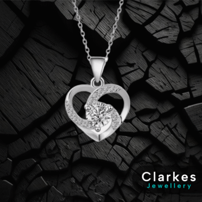 925 Silver Ladies Heart Necklace - Everyday Jewellery