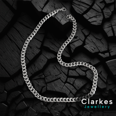 Men's Italian Cuban Chain Timeless Stainless Steel 7mm 21" Necklace + Giftbox