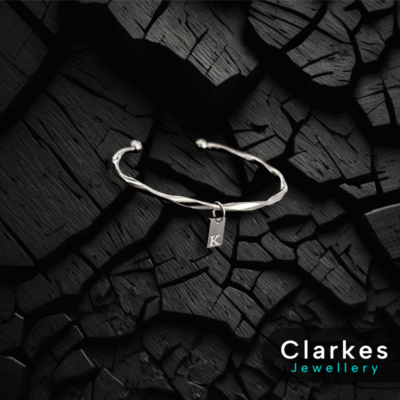 Personalised Initial Letter Adjustable Bracelet Stainless Steel