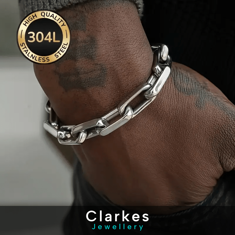 9mm Vintage Style Cuban Curb Paperclip Bracelet 316 Stainless Steel - No Fade - Image 3