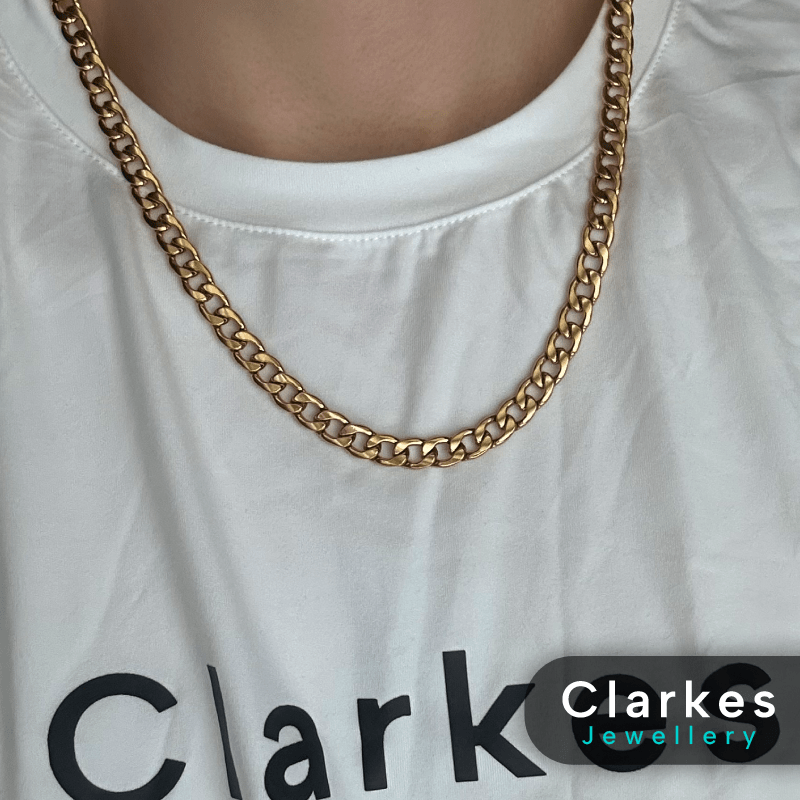 9ct Gold Filled Solid Italian Curb Cuban Necklace Chain 22" 8mm - Image 3
