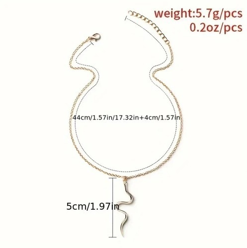 Stunning Gold Filled Ladies Necklace With Snake Pendant - Image 3