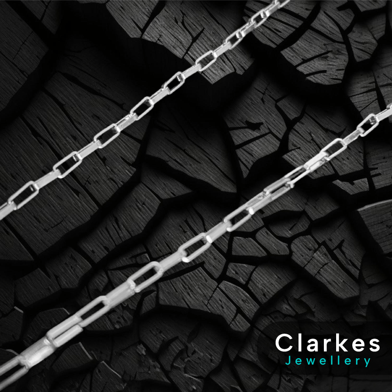 Ladies 316 Stainless Steel Paperclip Link Necklace 45cm - Image 2
