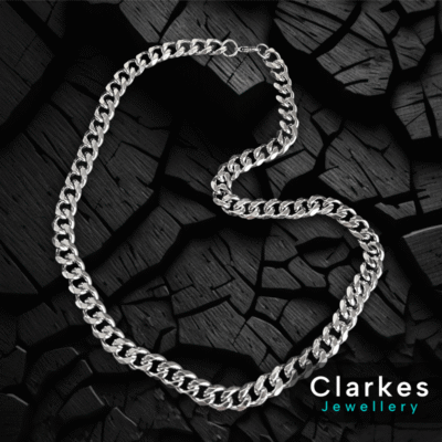 Men's Italian Cuban Chain Timeless Stainless Steel 11mm 20" Necklace + Giftbox