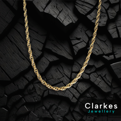 18ct Gold Filled Stainless Steel Chunky Rope Chain Necklace 7mm 20"