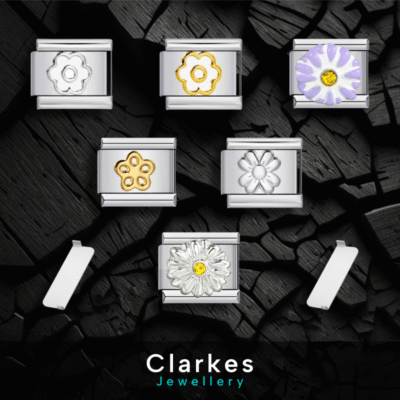 Modular Bracelet Flower Charms For 9mm Italian Modular Charm Bracelets