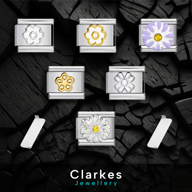 Modular Bracelet Flower Charms For 9mm Italian Modular Charm Bracelets