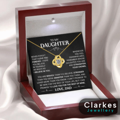 To My Daughter Necklace - 18ct Gold Necklace Premium Gift For Daughter