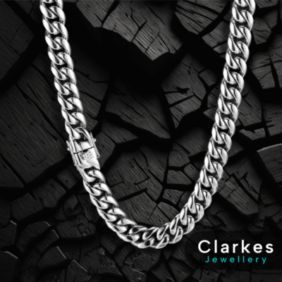 Italian 8mm Miami Cuban Curb Chain 24" Men's Boys + Giftbox