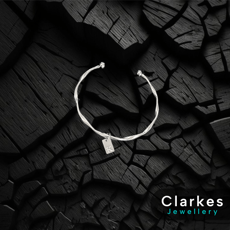 Personalised Initial Letter Adjustable Bracelet Stainless Steel - Image 2
