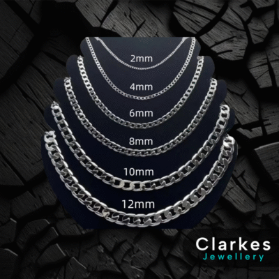 925 Silver Italian Cuban Link Chain - Men's Necklace 20" 22" 24" Curb Link