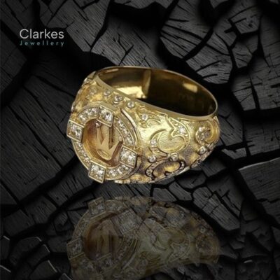 18k Gold Filled Mens Luxury CZ Ring