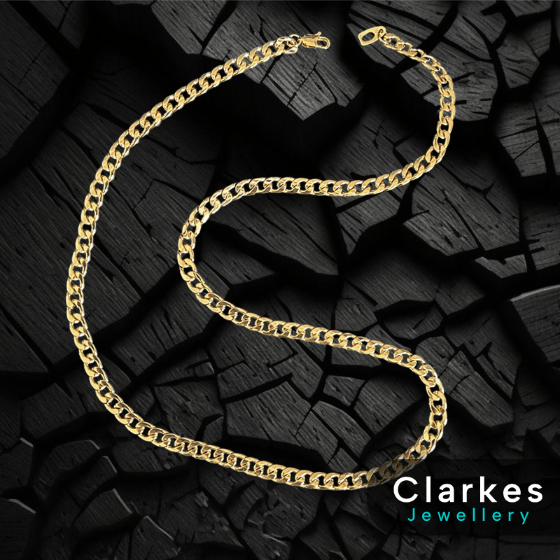 18ct Gold Italian Curb Cuban Chain 24” + Bracelet 9" 6mm - Image 5