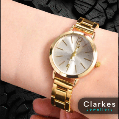 Stunning Ladies 18ct Gold Filled Stainless Steel Quartz Watch