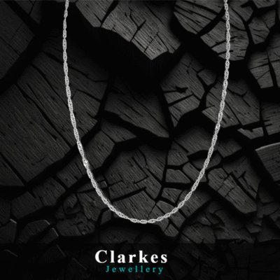 Italian Dainty Twisted Rope Chain Necklace 316 Stainless 19.6" Classic Chain