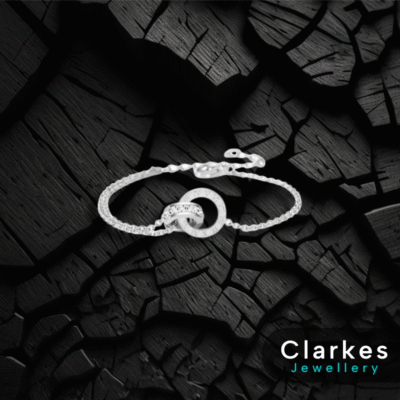 Ladies Diamond Cut Roman Numeral CZ Ladies Bracelet