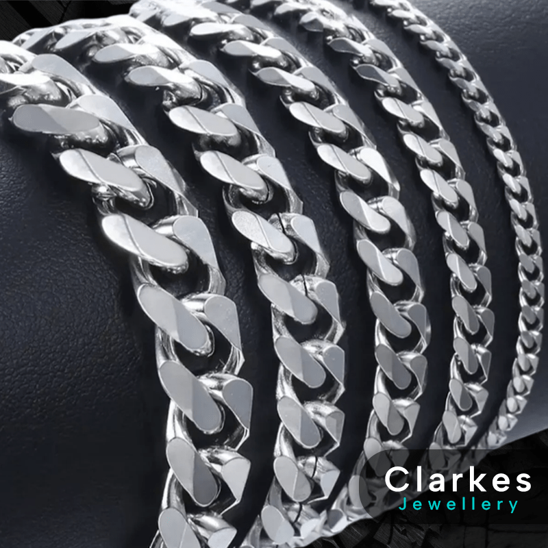 Italian Stainless Steel Cuban Link Bracelets 3mm- 11MM Classic 8" Bracelets