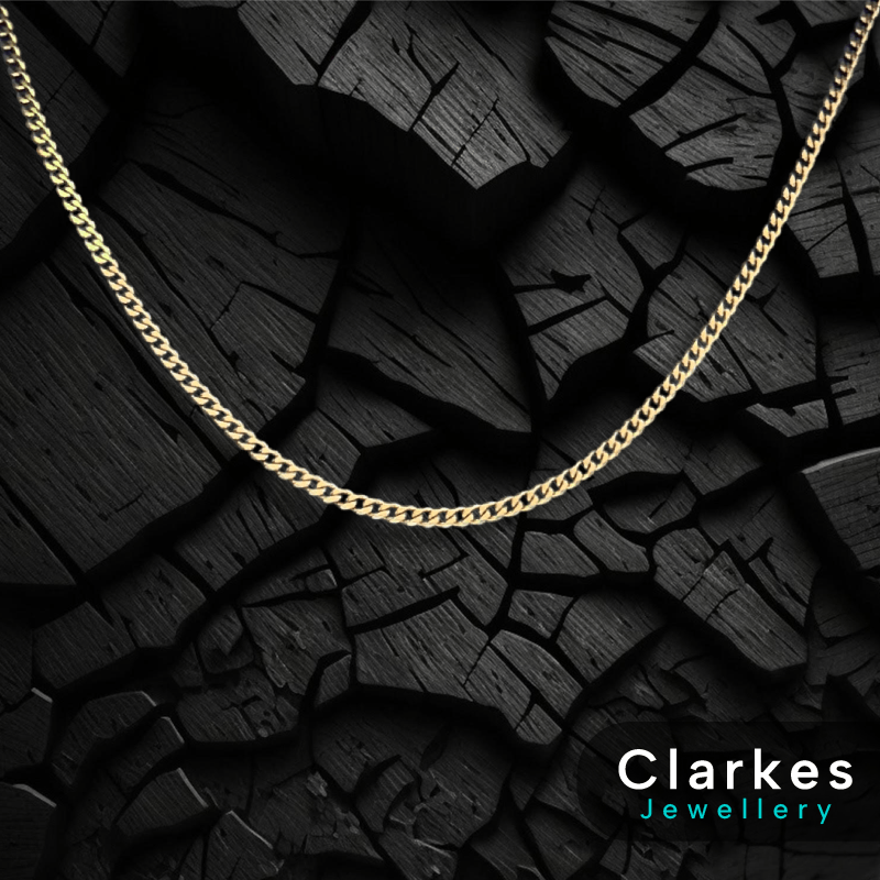 18ct Gold Filled Solid Italian Curb Cuban Necklace Chain 22" 5mm - Image 2