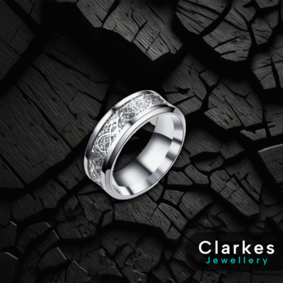 Men's Stylish Fade Resistant Stainless Steel Band Ring