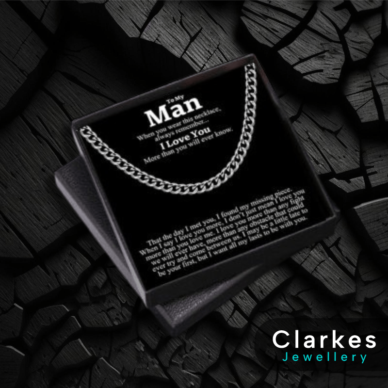 7mm Silver Cuban Chain for Him - Stainless Steel Gift Boxed Necklace - Image 2