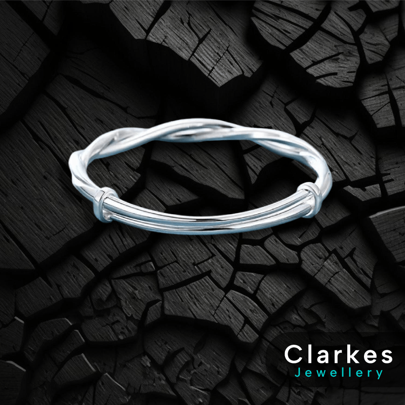 Ladies Bracelet Stainless Steel Adjustable Silver Bangle - Image 3