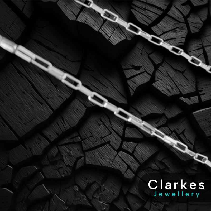 Ladies 316 Stainless Steel Paperclip Link Necklace 45cm - Image 3