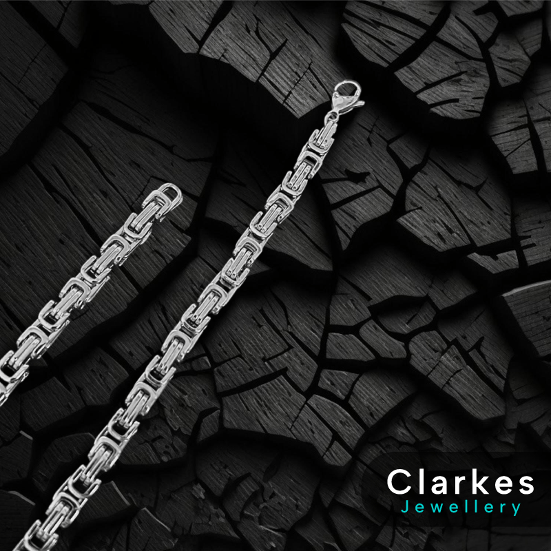 Durable Stainless Steel Box Byzantine Chain 24" + 9" Bracelet Set - Image 4