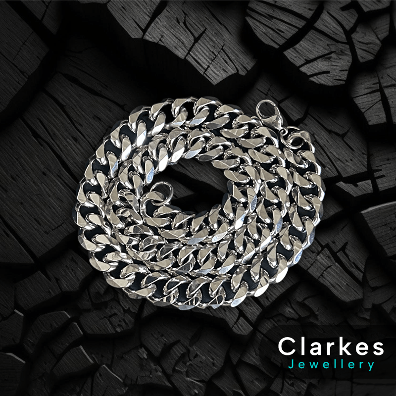 Men's Italian Cuban Chain Timeless Stainless Steel 15mm 24" Heavy Duty Necklace - Image 2