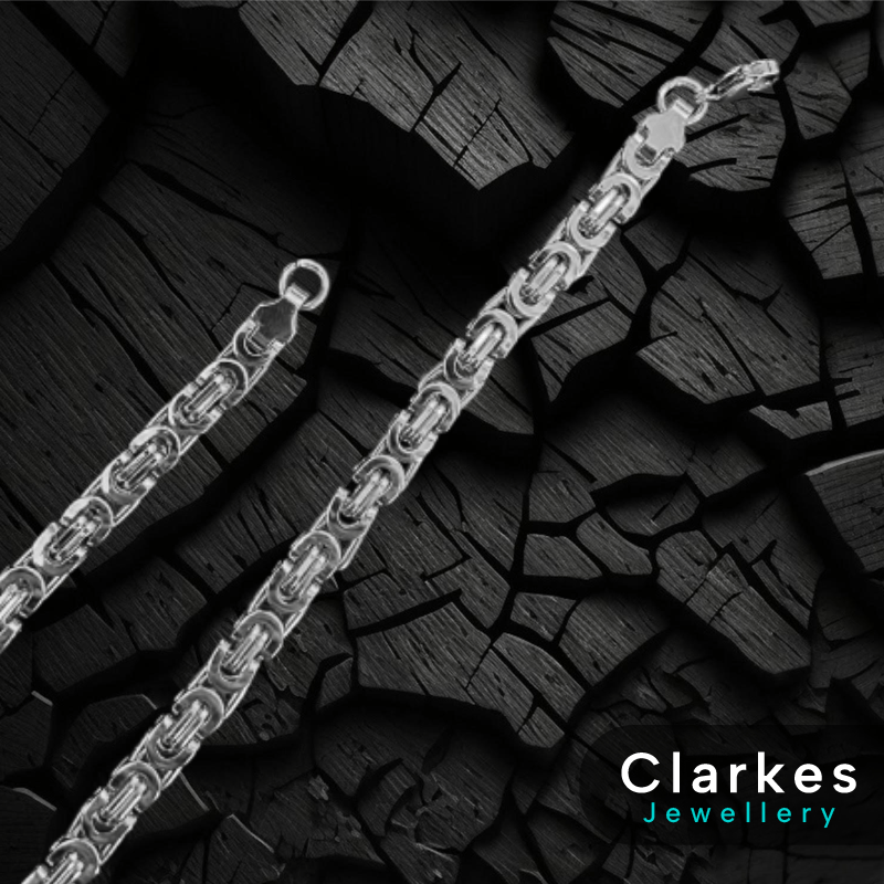 24" Stainless Steel Fade Resistant Flat Byzantine Link Necklace Chain - 6mm - Image 2