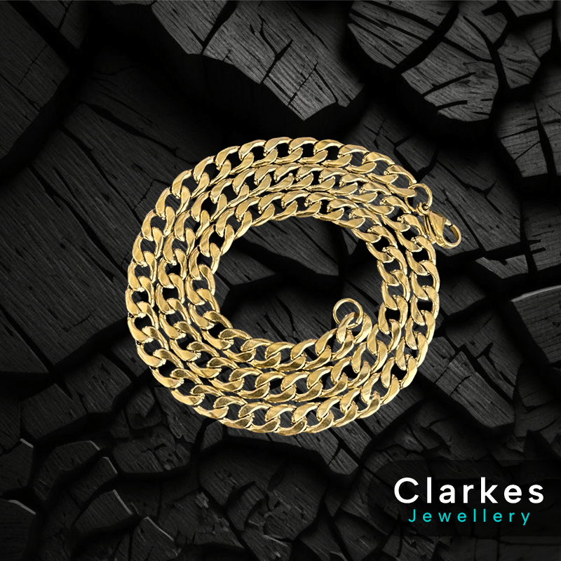 9ct Gold Filled Solid Italian Curb Cuban Necklace Chain 22" 8mm - Image 2