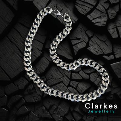 Men's Italian Cuban Chain Timeless Stainless Steel 15mm 24" Heavy Duty Necklace