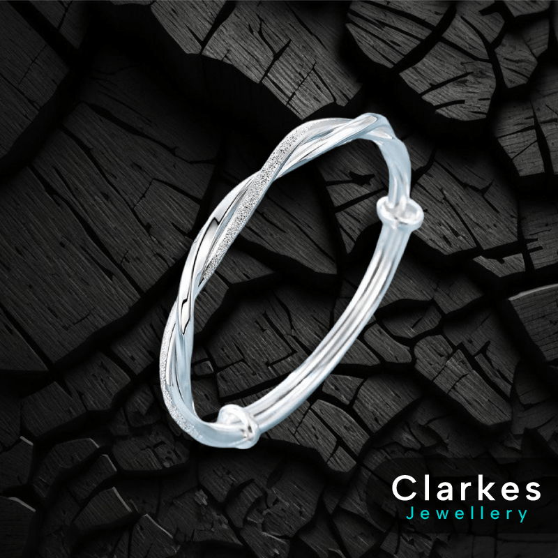Ladies Bracelet Stainless Steel Adjustable Silver Bangle